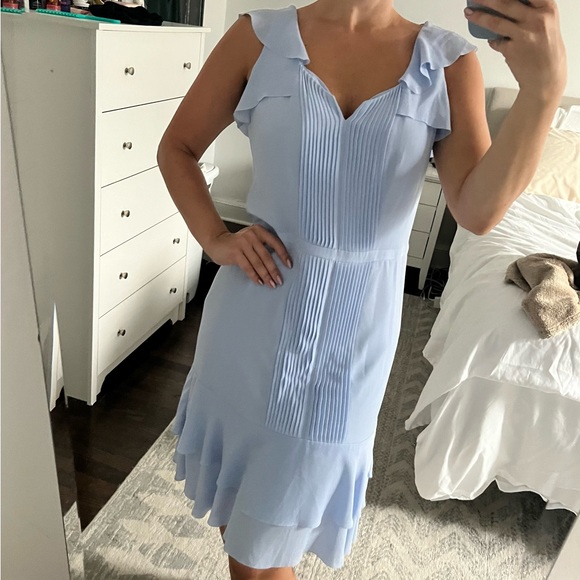 Banana Republic Powder Blue Ruffle Dress - Picture 2 of 8